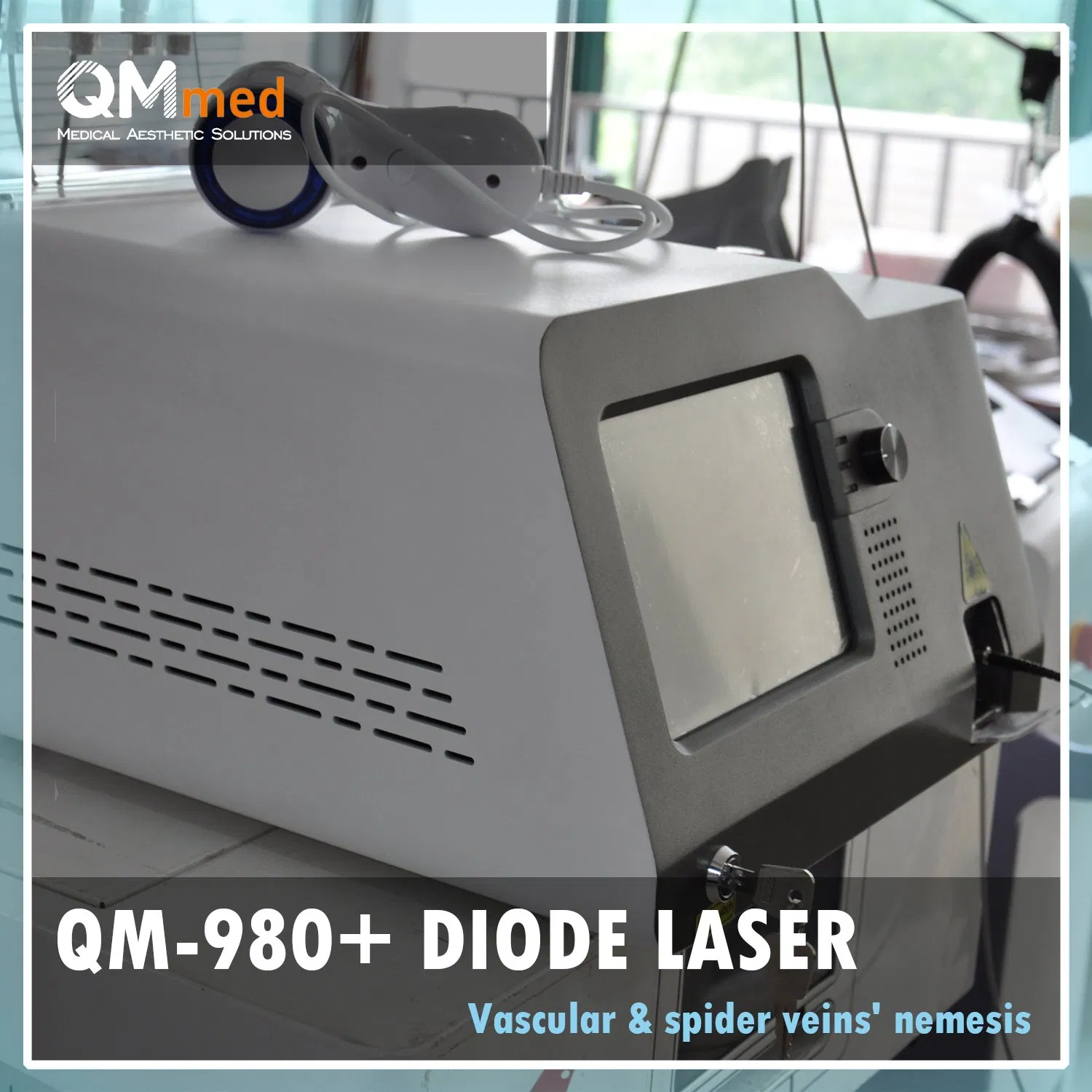 Portable Multifunction 980nm Laser Machine with 2 Handpieces for Home Porphyrin Vascular Care &amp; Skin Beauty