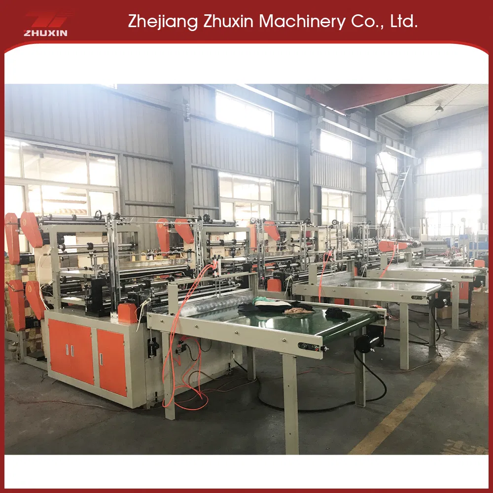 Double Layer Four Channels Hot Sealing and Cold Cutting Bag Making Machine