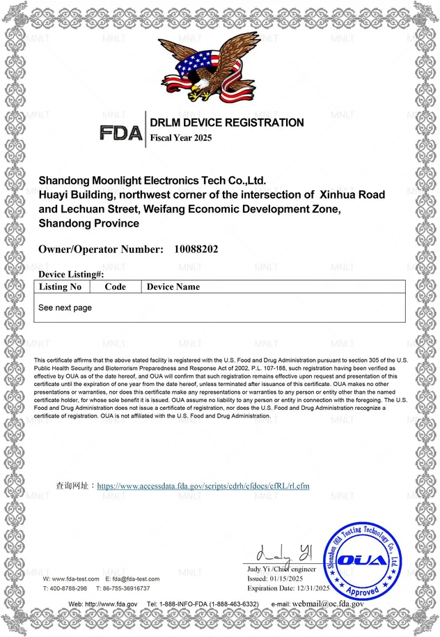 FDA Certification