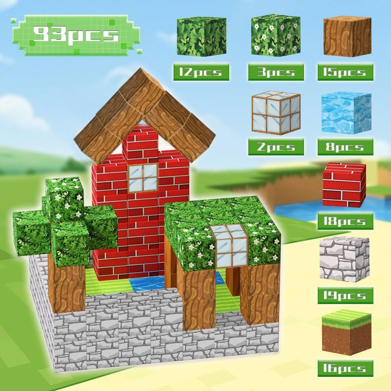 AiJH &nbsp;93PCS STEM Educational Building Blocks Set DIY Sensory Cubes &amp; Tiles for Kids Ultimate Creative Gift Toy