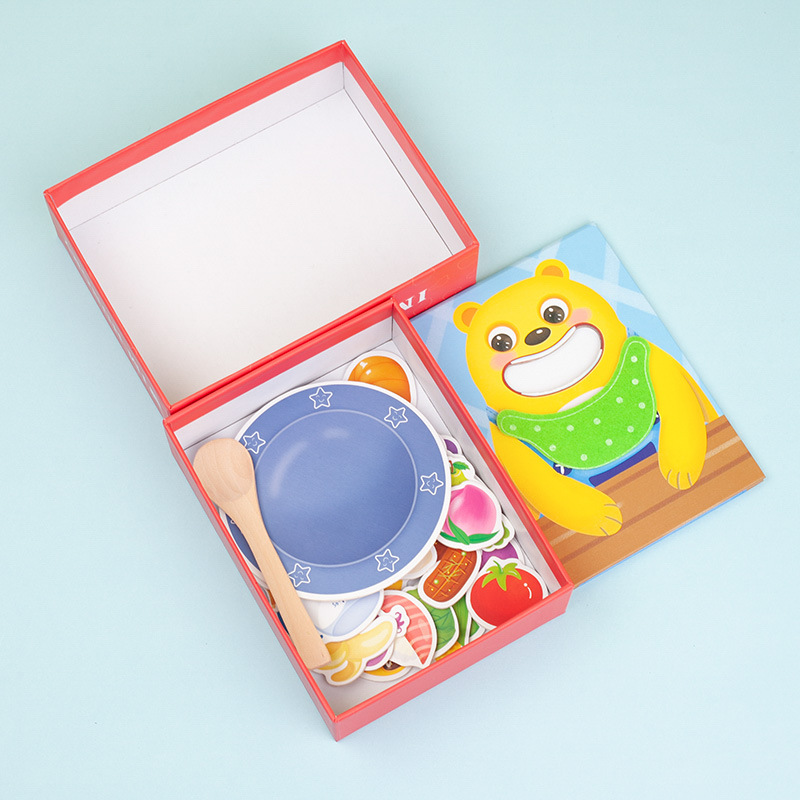 Montessori-Inspired Paper Educational Toys Kindergarten Feeding Games for Babies' Fine Motor Skills Training