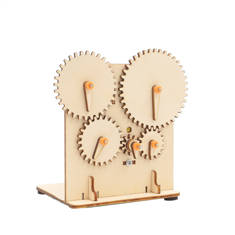 2024 New DIY Wooden Hydraulic Excavator Kids Educational Toys Steam Scientific Experiment Set Packaging