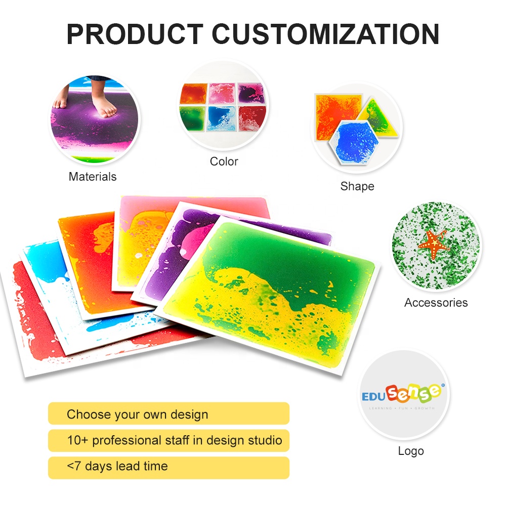 Juguetes Preschool Educational Liquid Gel Floor Tile Sensory Integration Equipment Game Sensory Toys for Autistic Children