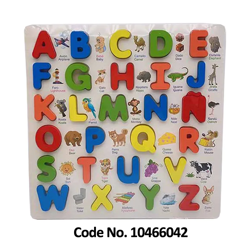 Wooden Puzzles for Toddlers, Alphabetshape Learning Puzzle for Kids Ages 3 4 5, Montessori Toys Preschool Education Gift