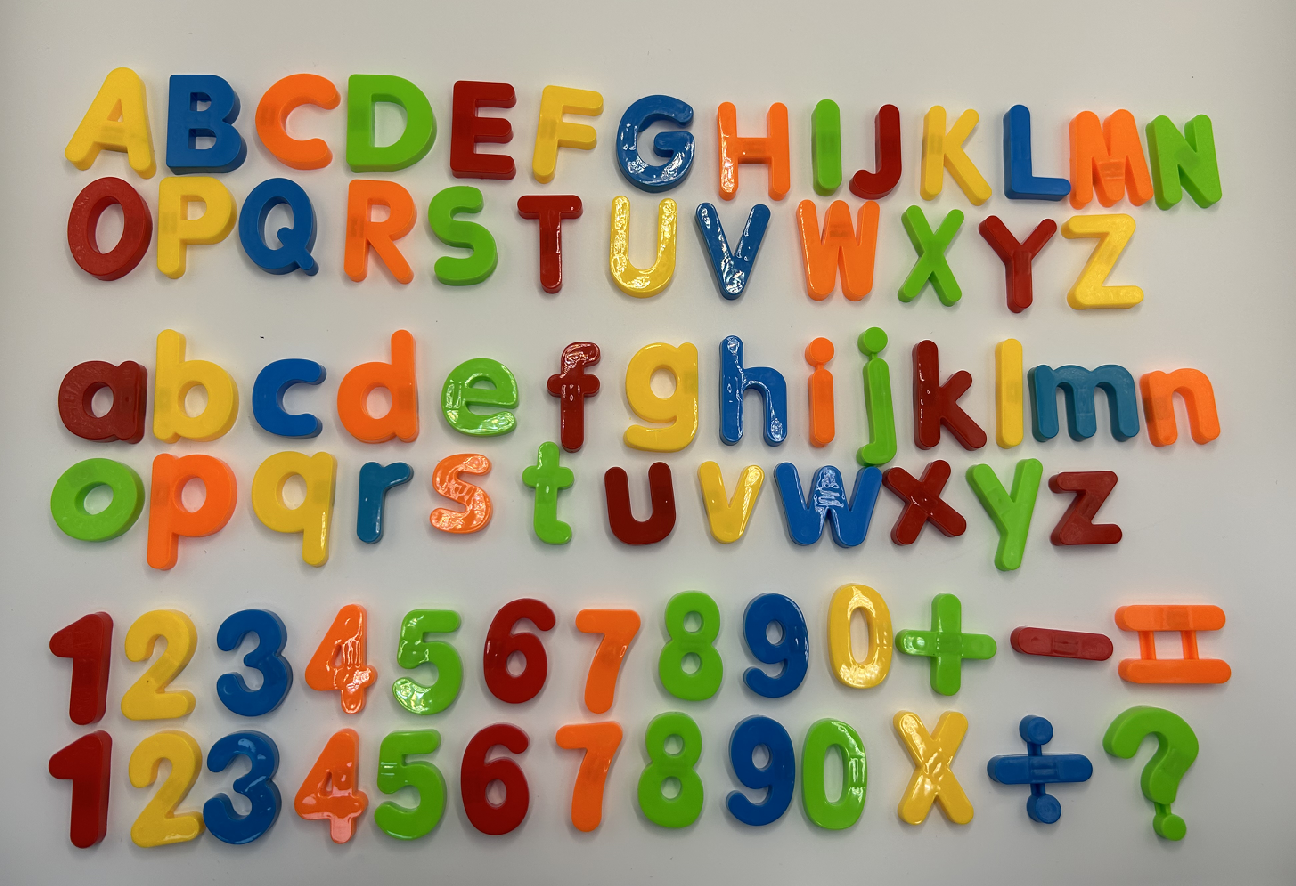 Customized Multicolor Foam Magnetic Numbers Symbols Educational Toys Plastic Alphabet Letters For Kids Learner Teacher Teaching