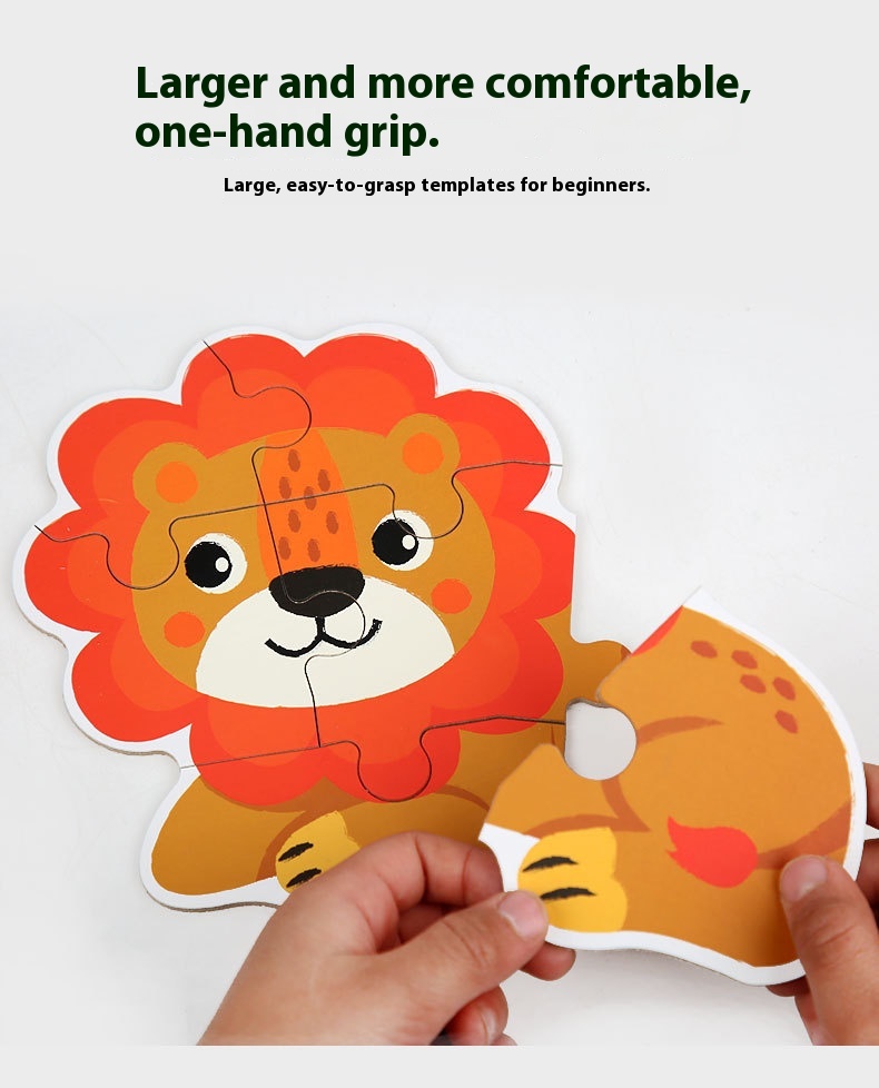 Wooden DIY Toy for 3-6 Years Old Children's Early Education Six-in-One Puzzle Kindergarten Educational Toys Animal Traffic