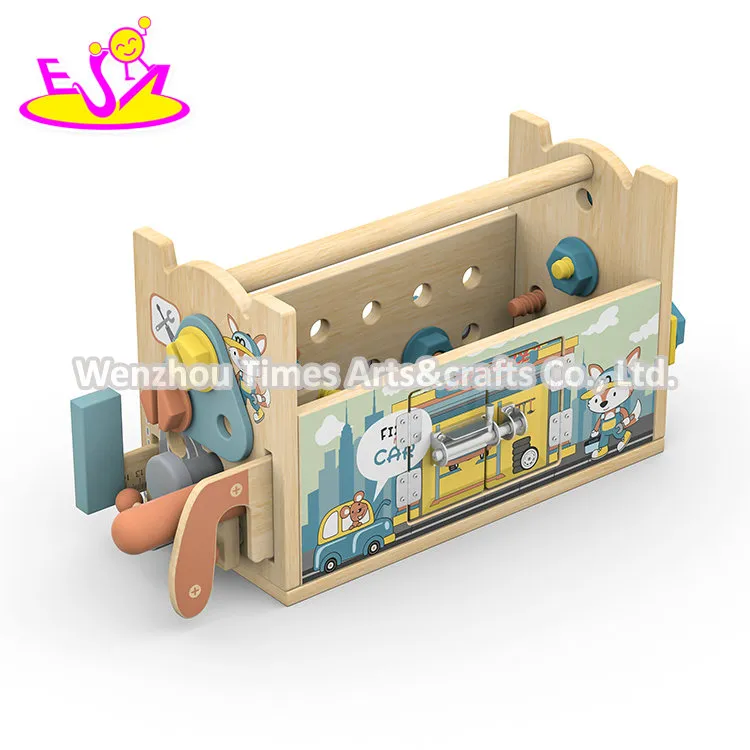 Ultimate Wooden Tool Box Toy Interactive Gears, Locks &amp; Creative Play for Kids Stem Learning Adventure W03D251