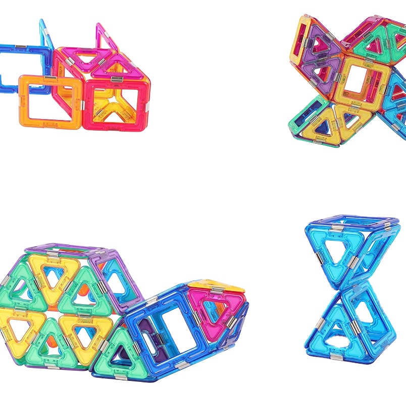 138pcs Plastic Magnetic Construction Building Block Toys Customized Dimensions Kids' Magnetic Constructor Set