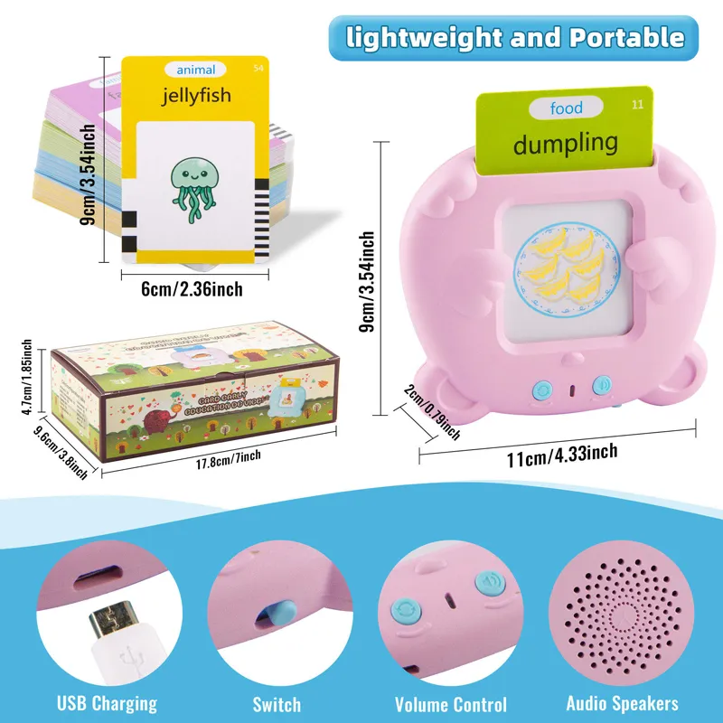 Early Learning Machine Cognitive Talking Flash Card Educational Toy