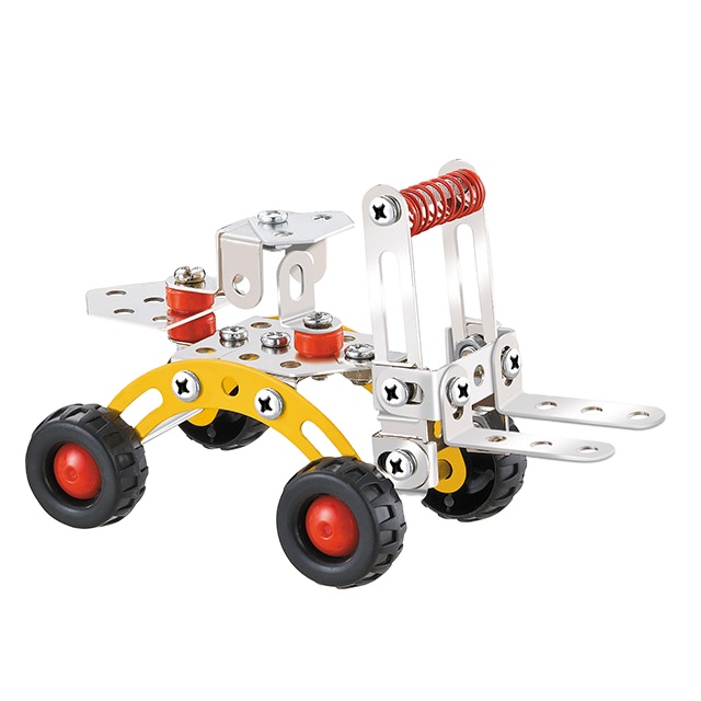 3D Building Block Assemble DIY Metal Puzzle Assembly Kit Toys Educational Intelligence Engineering Vehicle