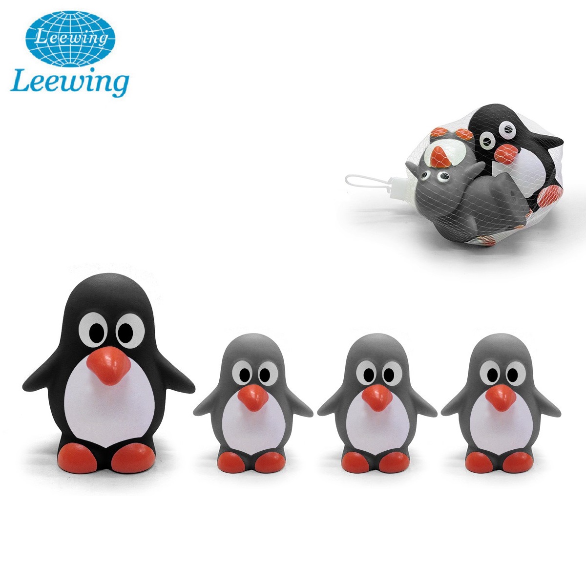 Hot Sale Kids Safe Cute Plastic PVC Vinyl Animal Baby Bath Toys Squeaky Penguin Soft Toy Mini Animal Waterproof Shower Toy