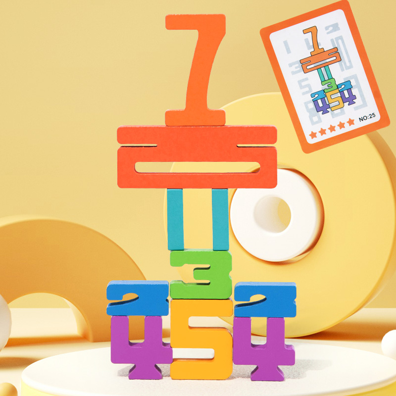 2026 Digital Stacking Math Enlightenment Game Includes Game Cards Hands-on and Brain-stimulating Children's Educational Toy