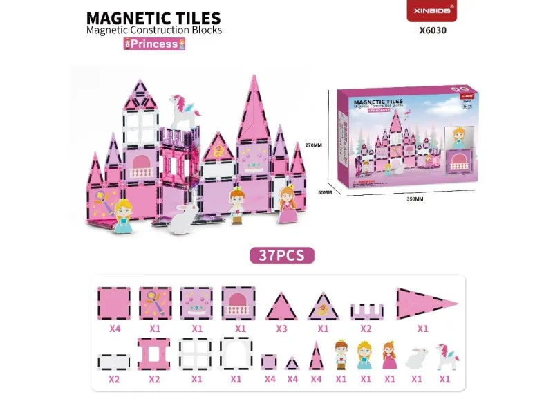 Magnetic Tiles Building Blocks Construction Toy Stem Educational Learning Kids Building Toy Set