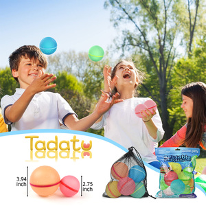 Tadatu 8 Pack Magnetic Water Bombs Silicone Self Sealing Refillable Reusable Water Bomb Balloons For Kids Summer Pool Beach Fun