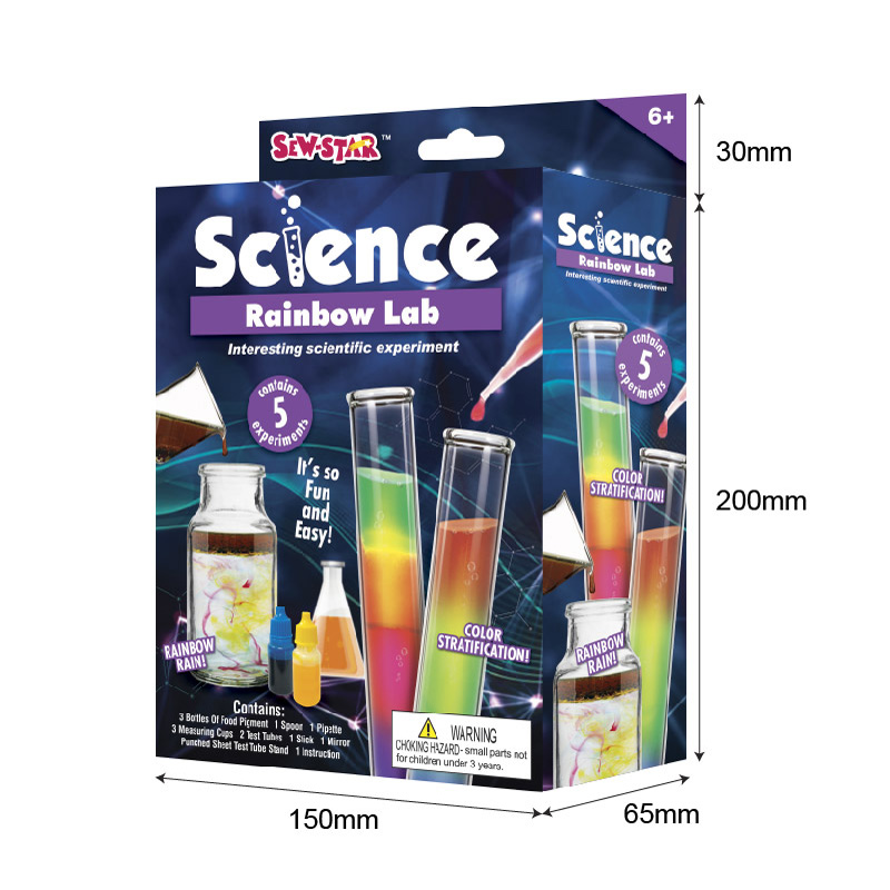 5 Different Children Stem Rainbows Juguete De La Ciencia School Project Box Experiment Lab Toy Science Kit for Kids