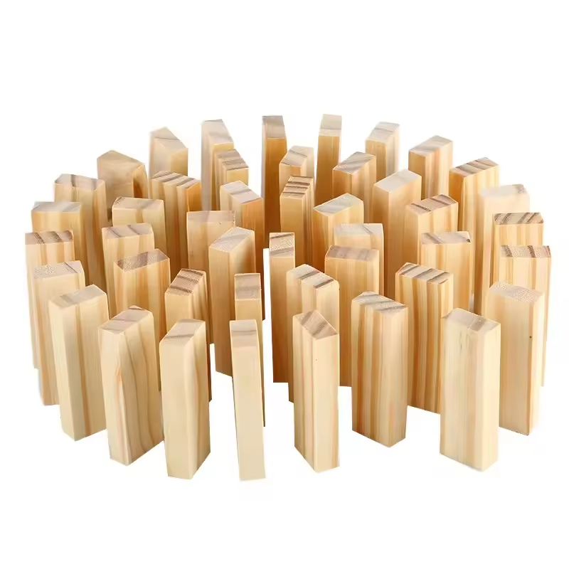 Mini DIY Wooden Building Block Sets Custom Domino Balance Game Baby Educational Early Learning Toys
