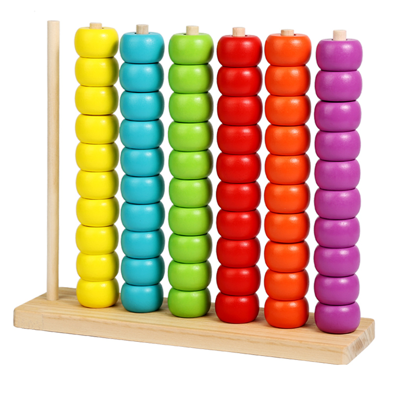 Montessori Math Manipulatives for Kids STEM Learning Set, Wooden Number Counting Toys for Preschool Classroom Teaching Aids