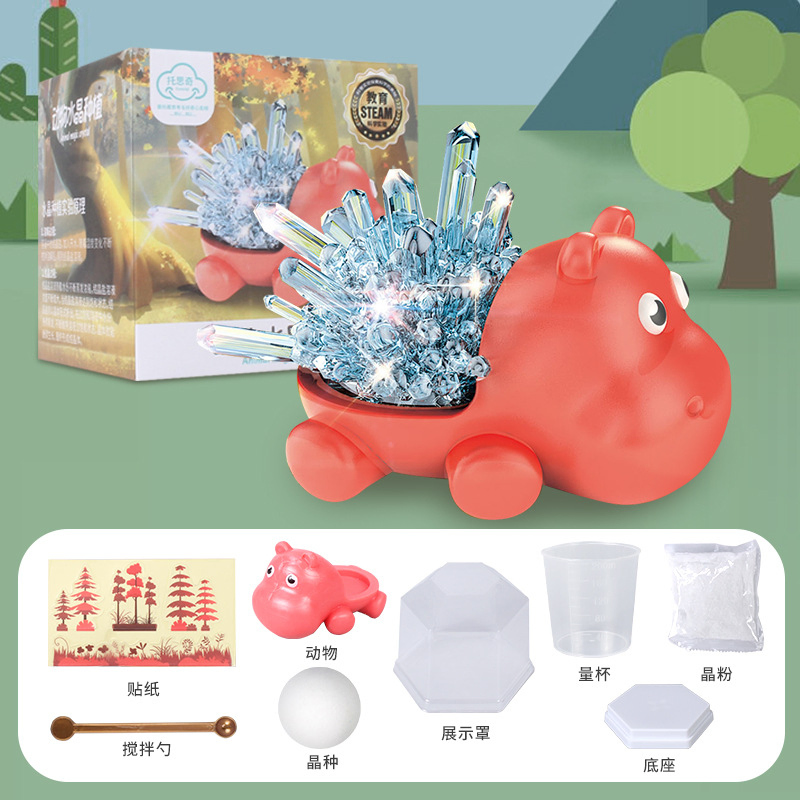 Crystal Growing Kit for Kids Dinosaur Educational Science Stem Toy