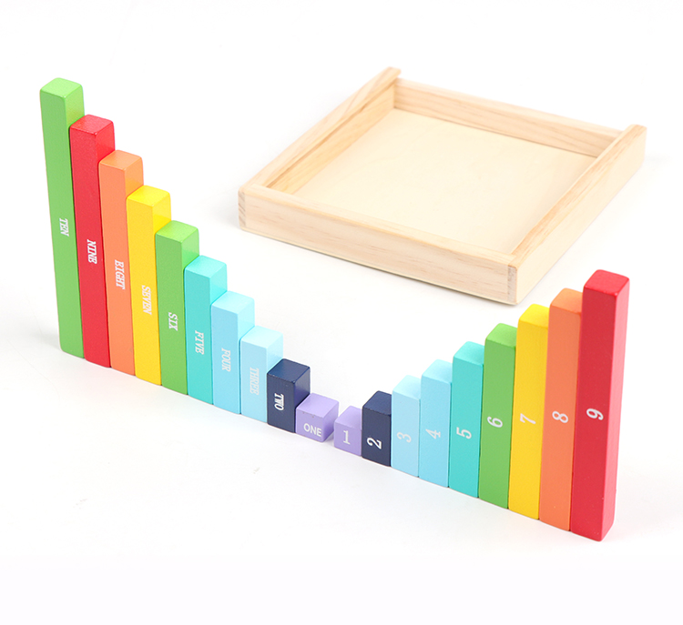 Math Learning Wooden Cuisenaire Bars Kids Toddlers STEM Tool Teaching Spatial Reasoning Basic Mathematics Educational Toy