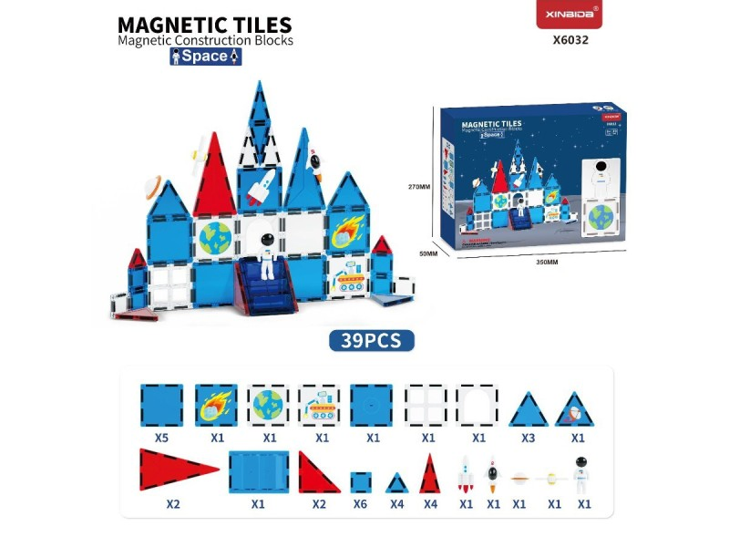 Magnetic Tiles Building Blocks Construction Toy Stem Educational Learning Kids Building Toy Set
