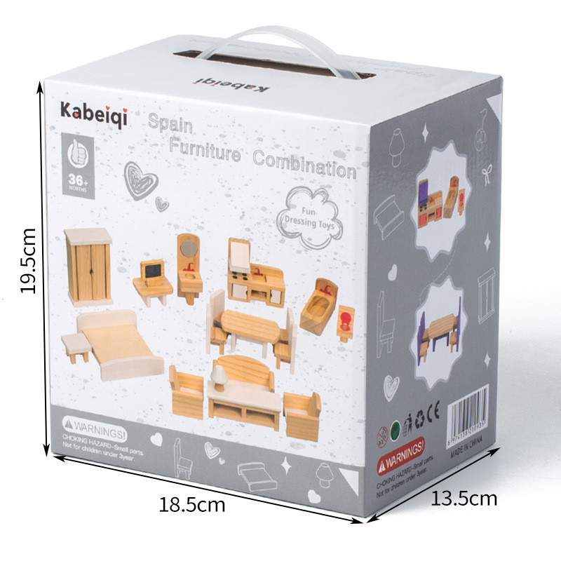 Wooden Miniature Dollhouse Furniture 6