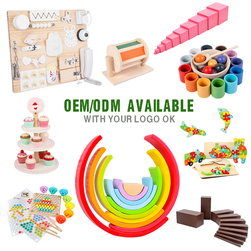 Wholesale Manufacturer Popular Teaching Education Material Baby Kids Sensory Wooden Puzzle Playset Montessori Educational Toys Children Child Boy Playing Items