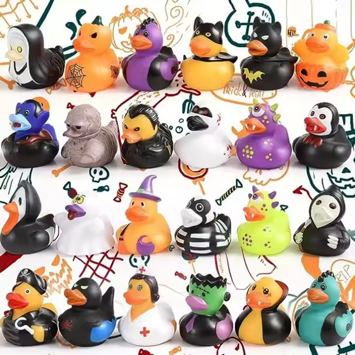 2-Inch Custom Rubber Duck Bath Classic Toys Unisex 50-Pack Novelty Halloween Goodie Bag Fillers For Kids