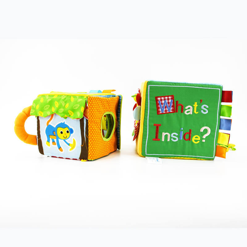 Interactive Baby Learning Cube Toy Educational Plush Puzzle