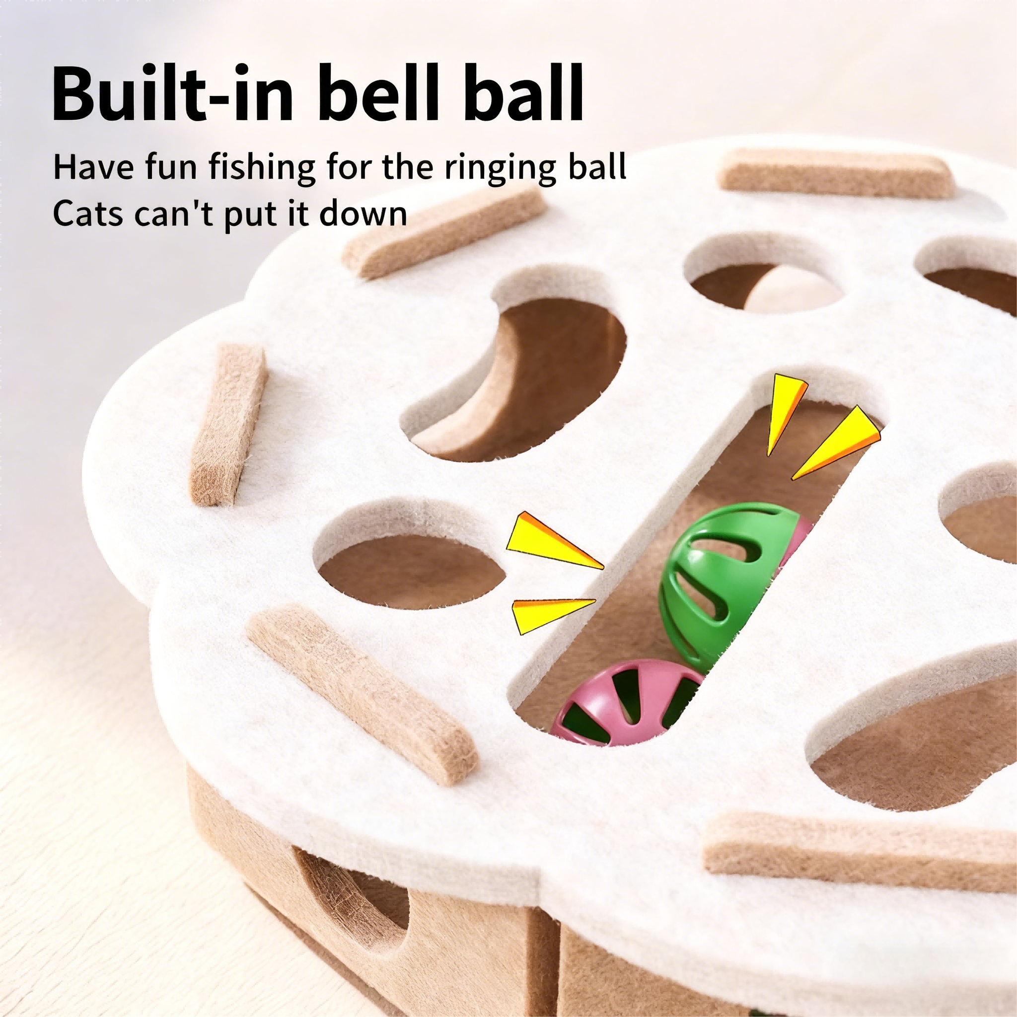 2026 New Arrival Hot-Selling Interactive Felt Cat Toys Modern Intelligence Development Maze Fun 3 Colors Box Packed