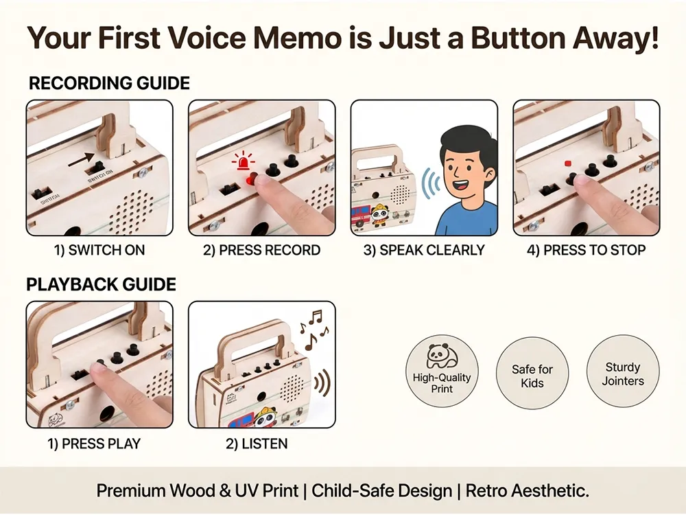 Build Your Own Wooden Recorder Science Learning Interactive Toy