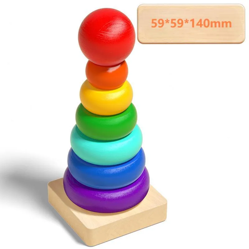 Montessori Toys for Toddlers 1-3 Years Old, Wooden Shape Sorter Learning Puzzle for 2-4 Year Old Kids, Birthday Gifts for Boys & Girls