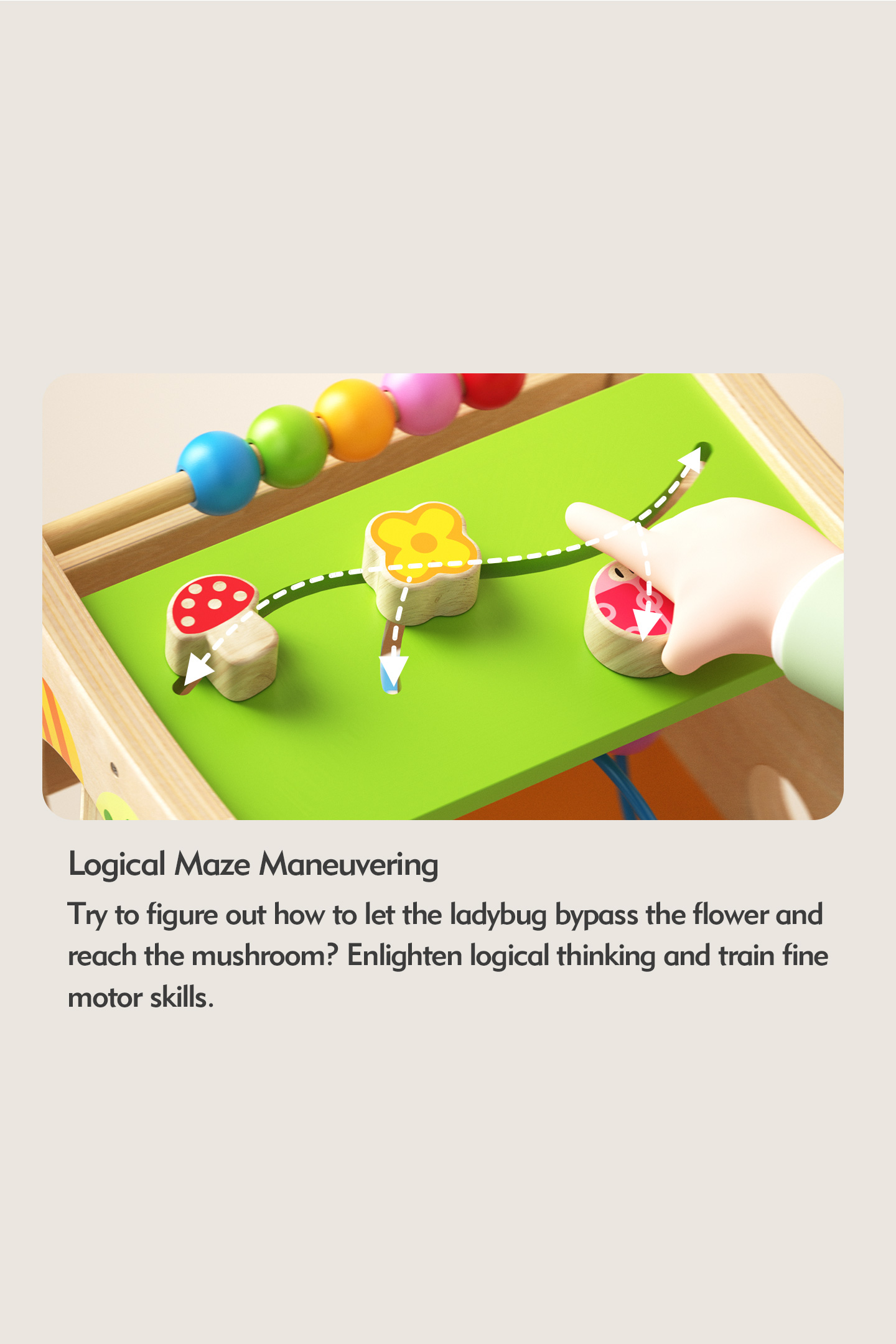 Montessori Wooden Educational Toys for Toddlers 1-2 Years Sensory Multi-Functional Activity Box