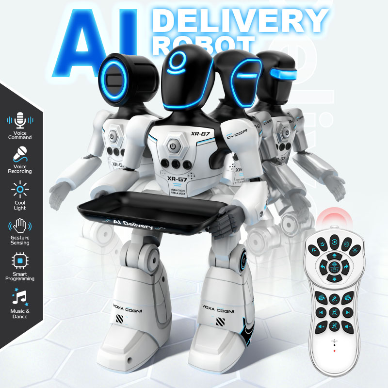 Smart AI Bionic Robot Children's Toy RC Voice-Activated 2.4G Early Learning Programming Music And Lights-Perfect Gift For Kids