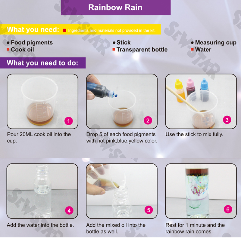 5 Different Children Stem Rainbows Juguete De La Ciencia School Project Box Experiment Lab Toy Science Kit for Kids