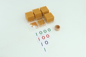 Montessori Golden Beads Materials Decimal System Bank Game Montessori Math Toys Mathematics Teaching Aids Materials Baby Prescho