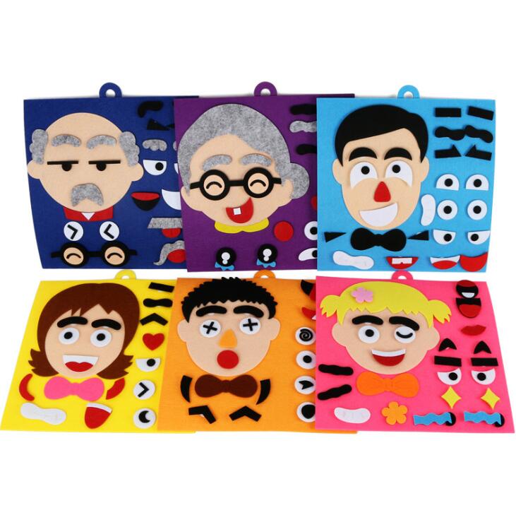 Kids felt toys Happy family