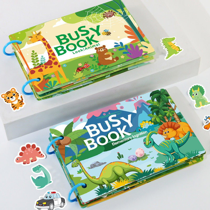 Children's Reusable Quiet Book Montessori Baby Enlightenment Educational Learning Busy Book Sticker Book Toy for Toddlers