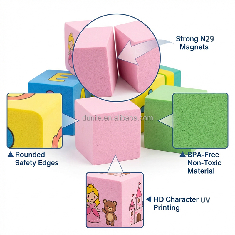 2026 New Random Large Magnetic Building Blocks Tiles Cubes 3D STEM Toy Safe Non-toxic CE EN71 Kids Creative Play Ready to Ship
