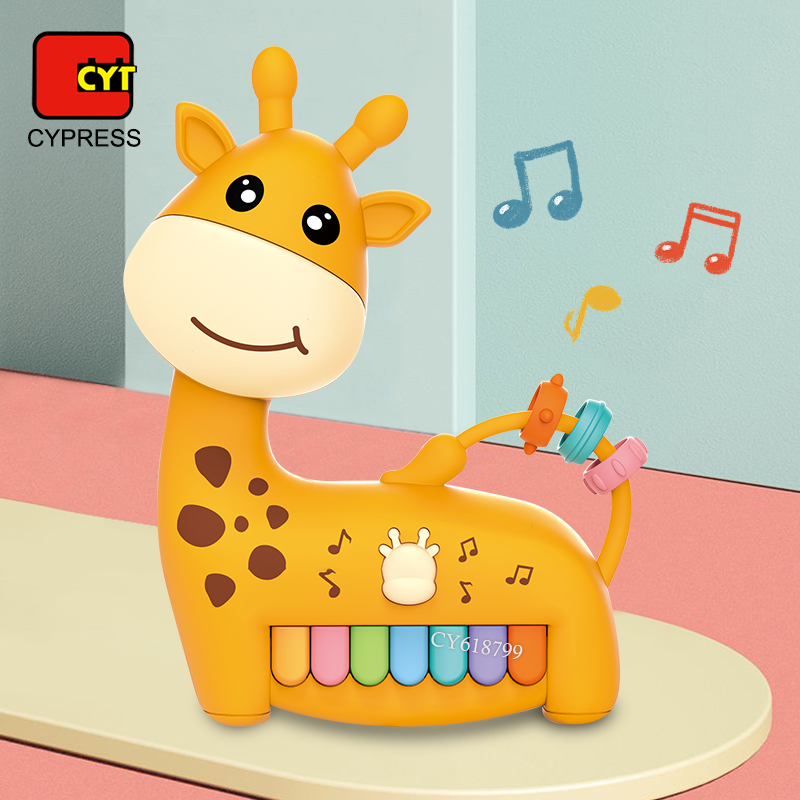 High Quality Music Baby Toys Piano Keyboard Light up Buttons Educational Giraffe Musical Piano Toy
