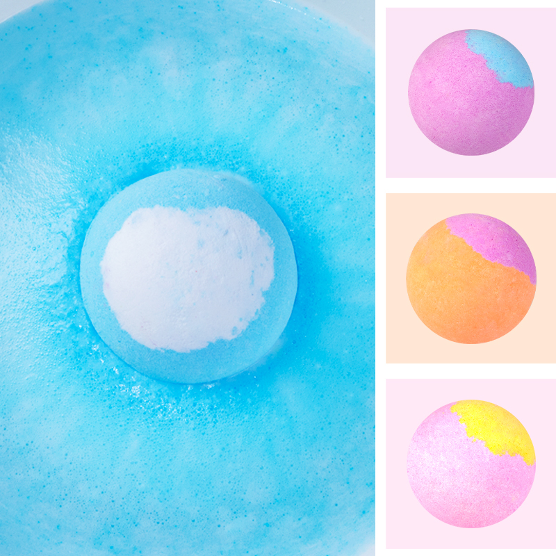 Custom Private Label Bath Fizzer Fizzy Organic Bath Bomb Toys Inside Kids Bath Bomb Gift Set