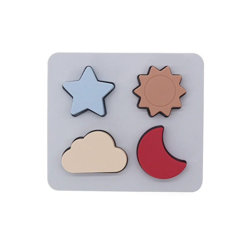 BPA Free Silicone Puzzle Toy for Toddlers Montessori Learning Board
