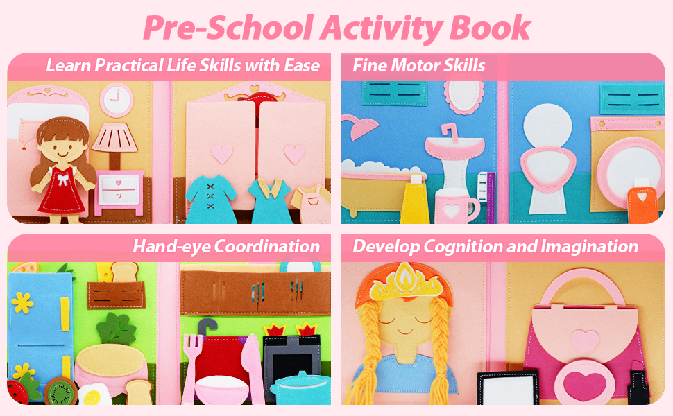 Toddler Activity Book Skills Display