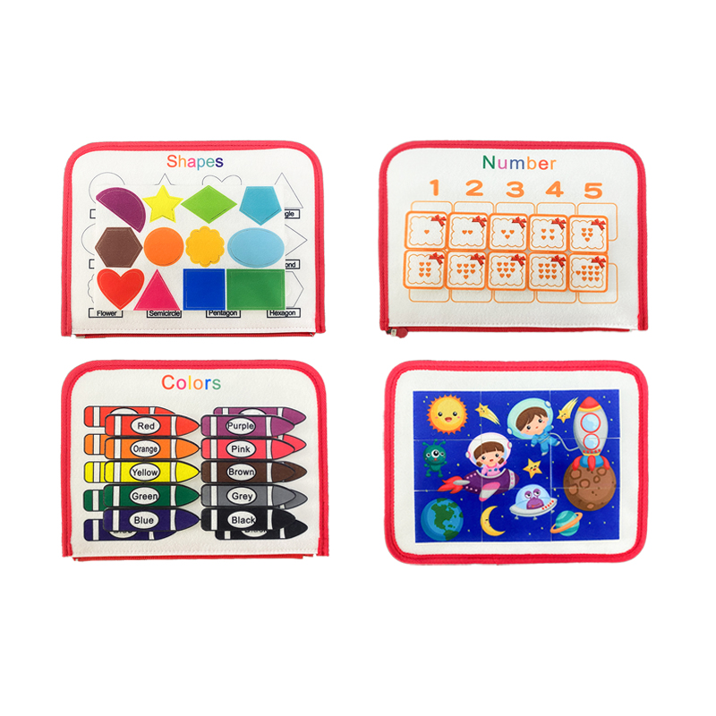 Preschool Educational Activities Developing Sensory Board Basic Life-Skills Learning Toys Felt Learning Board Felt Busy Board