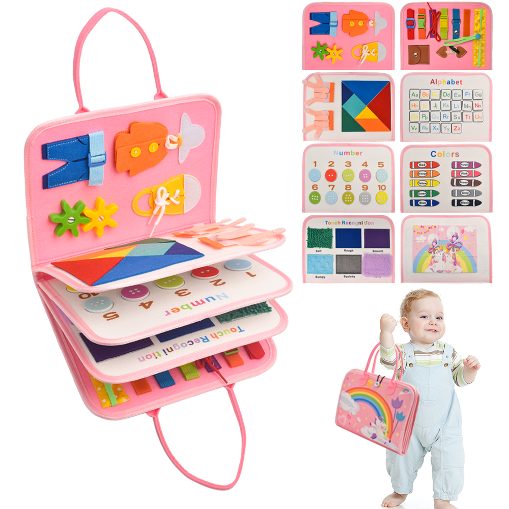 2025 Hot Selling Felt Montessori Toys Preschool Educational Aids for Babies Toddler Learning Games Fine Motor Skills