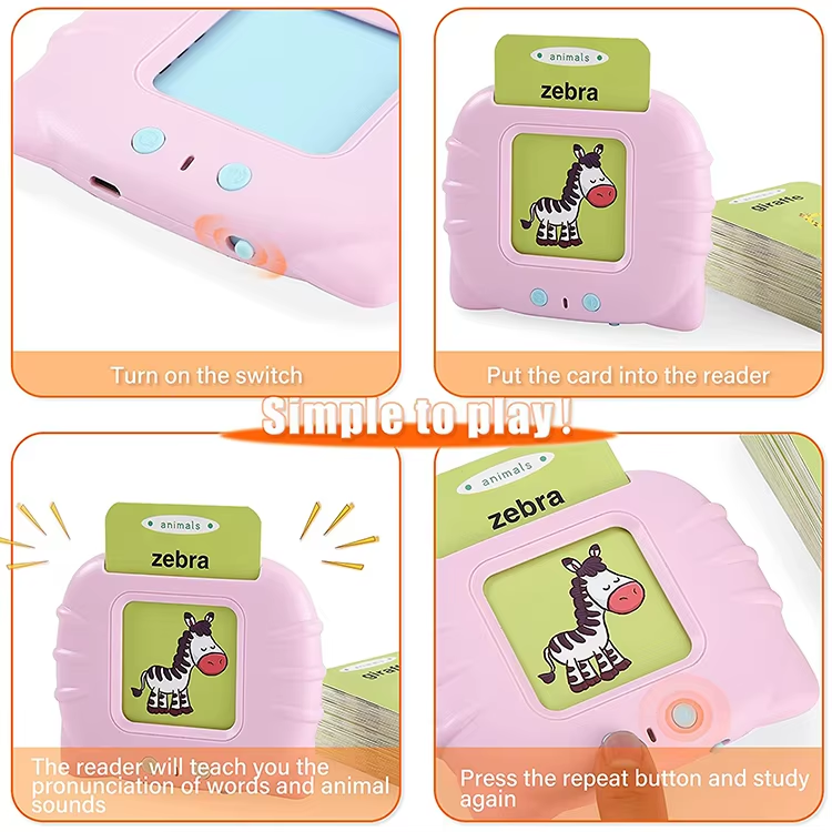 Early Educational English Sight Words Flash Cards Kids Learning Machine Talking Flash Cards/cognitive Cards Device Learning