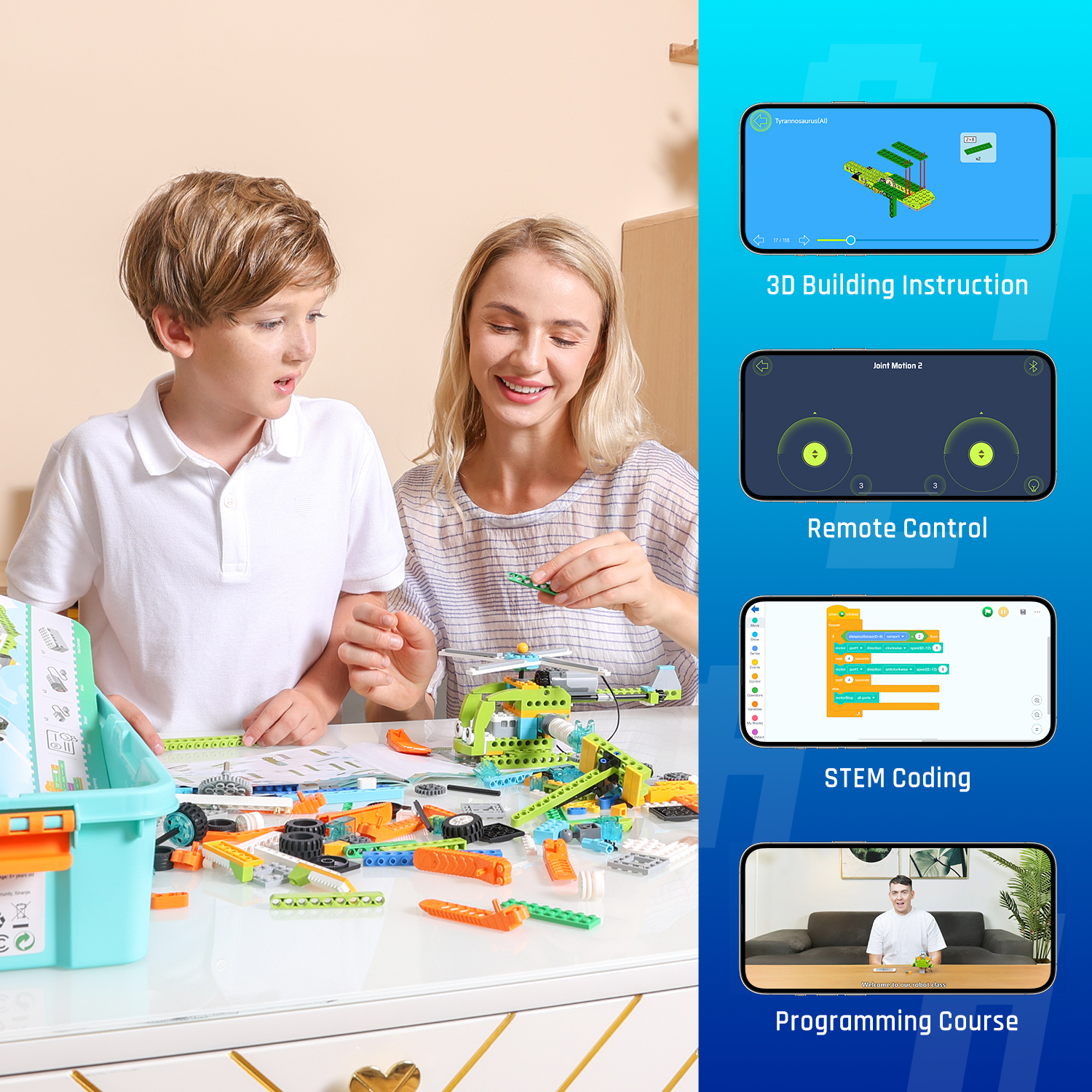 Makerzoid Robot Master (Premium) 200 in 1 APP Control Robot Kit Educational Scratch Coding Robotic Kit with 47 Video Courses