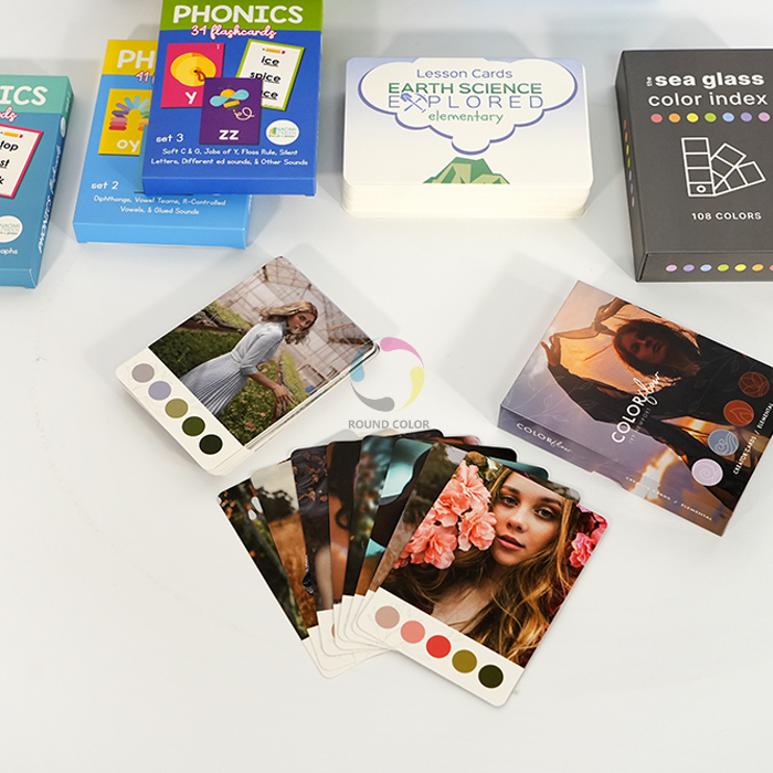 Custom Printed Educational Flash Cards For Kids Learning Fun Game Trading Card Cardboard Box Offset Paper