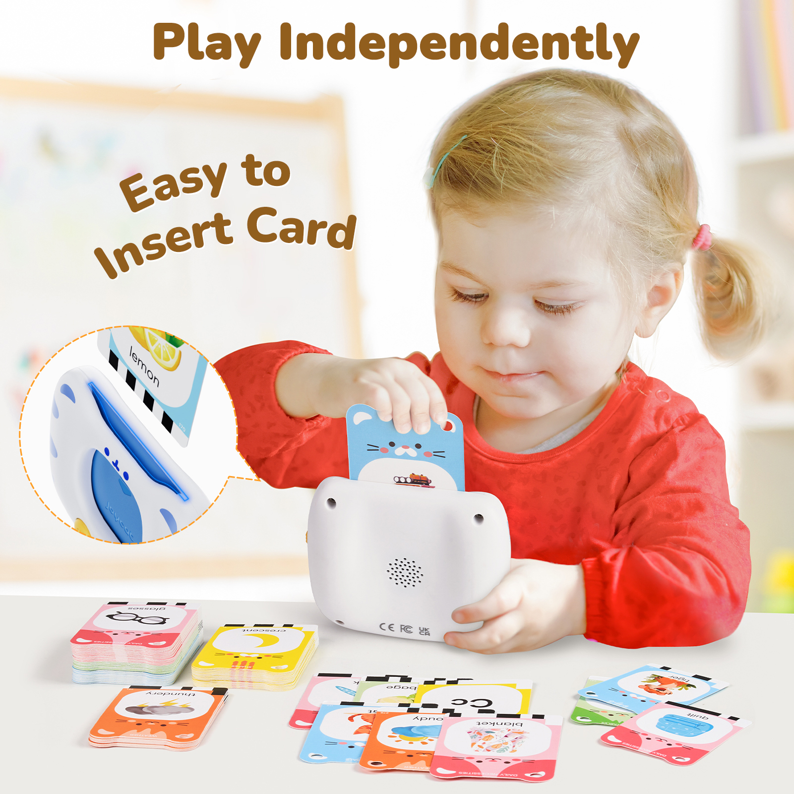 Joycat Talking Flash Cards 286 Words for Toddlers Boys Girls Sensory Toys Autistic Children Learning Montessori Paper Toys