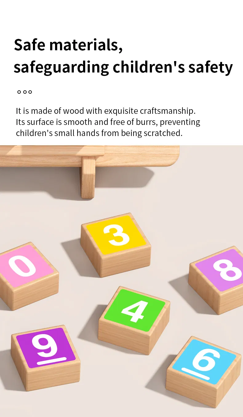 Montessori Wooden Finger Counting Board Math Early Learning Toy for Kids Kindergarten Toy
