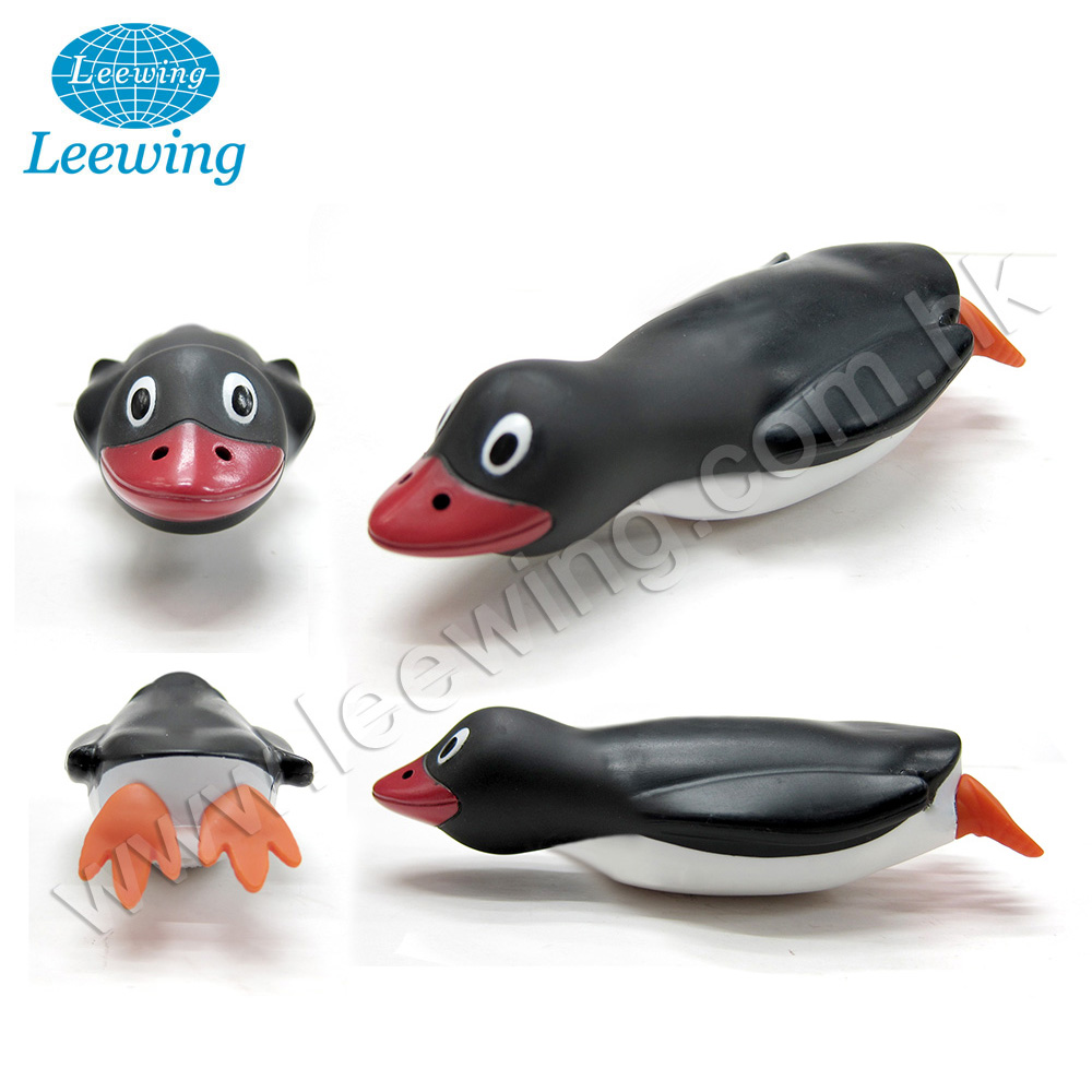 Hot Sale Kids Safe Cute Plastic PVC Vinyl Animal Baby Bath Toys Squeaky Penguin Soft Toy Mini Animal Waterproof Shower Toy